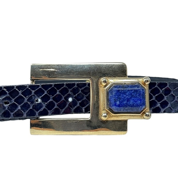 Vintage Salena\'s Collection 1986 Snakeskin Skinny Belt main image 4